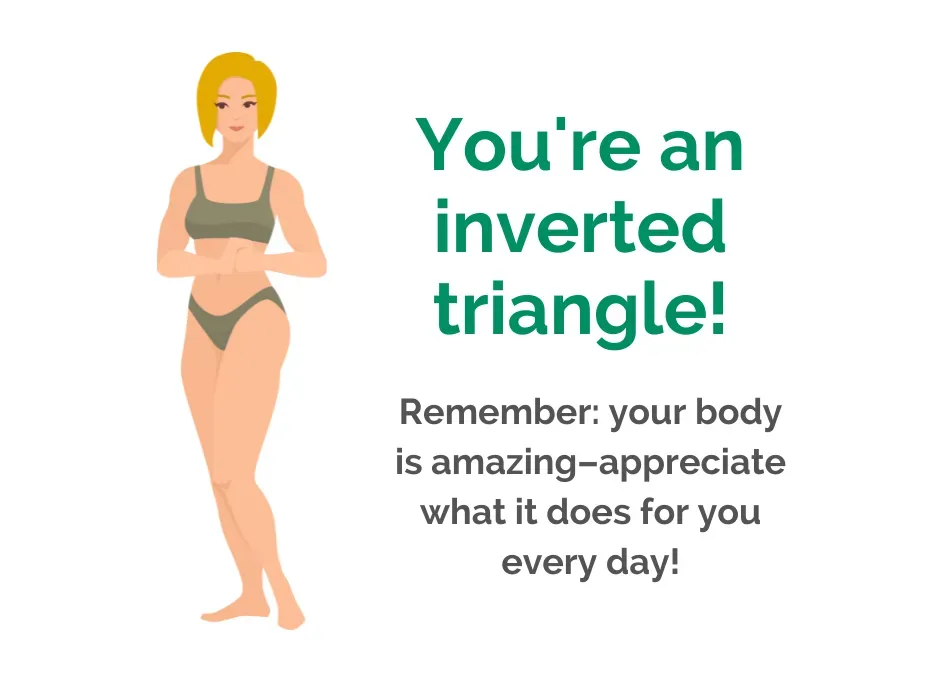 Picture of the inverted triangle body shape.